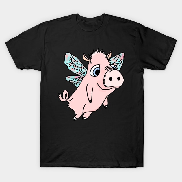 Flying Pig T-Shirt by imphavok